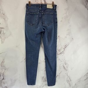 Everlane Jean Women 25 Regular Curvy High Rise Skinny Denim Crop Medium Wash